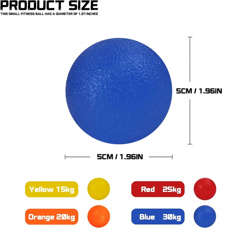 YOIYINI 4 Pack Stress Balls for Adults,Squeeze Ball,Squeeze Balls for Hands Therapy,Hand Exercisers for Therapy,Hand Exercise Ball with Different Resistance Levels,Hands Squeezers for Arthritis,Wrist Rehab - Image 2